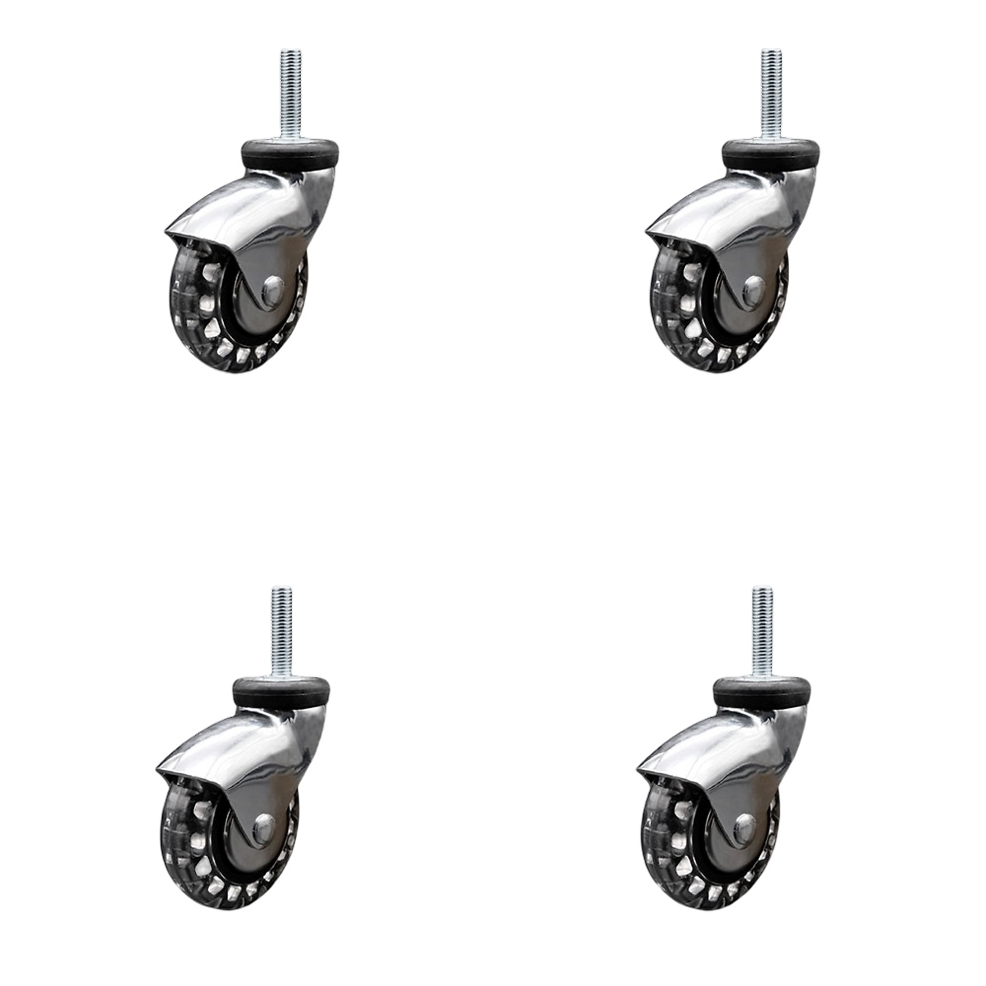 Service Caster, 3in. x 15/16in. Stem Casters, Wheel Diameter 3 in, Caster Type Swivel, Package (qty.) 4, Model# SCC-TS03S310-PPUBD-BC-M1215-4